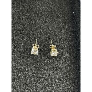 Aretes de plata de ley 925 chapados en oro , unisex, hip hop, circonita cúbica